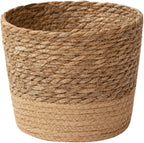Handwoven Plant Basket, Straw Weaving Flower Basket Woven Storage Baskets Large Plant Pot Container Decoration for Indoor Flower Pots Cover Storage Outdoor Garden Decoration