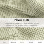 Salt Earth GOTS Certified 100% Organic Cotton Throw Blanket, 108"x90" Waffle Blankets & Throws for Bed, Throw Blanket for Couch, Cozy Christmas Blankets and Throws for Christmas Gifts (Sea Foam)