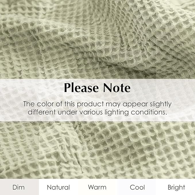 Salt Earth GOTS Certified 100% Organic Cotton Throw Blanket, 60"x80" Waffle Blankets & Throws for Bed, Throw Blanket for Couch, Cozy Christmas Blankets and Throws for Christmas Gifts (Sea Foam)
