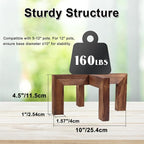 Plant Stand, Indoor/Outdoor Wood Plant Holder, Single Flower Pot Stand, Sturdy Planter Stands(Walnut, Fit 5-12 Inch Pots)