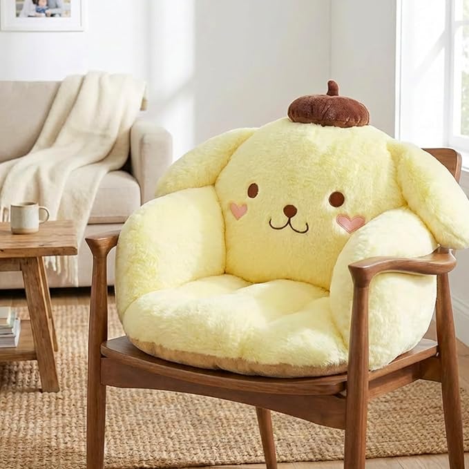 Ohjijinn Kawaii Cushion Chair, Comfy Cartoon Plush Seat Cushion, Floor Pillow Floor Cushions, Cute Office Chair Cushion Room Decor for Girls Woman