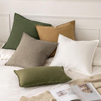 MIULEE Decorative Linen Pillow Covers 20x20 Inch Tan TaupeBoho Farmhouse Neutral Winter Couch Throw Pillows for Bed Pack of 2 Accent Modern Pillowcase Sofa Livingroom Home Decor
