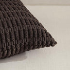 Fancy Homi 4 Packs Boho Dark Brown Decorative Throw Pillow Covers 12x20 Inch for Living Room Couch Bed Sofa, Rustic Modern Farmhouse Home Decor, Soft Plush Corduroy Cute Square Cushion Case 30x50 cm