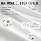 MIULEE 24x24 Pillow Inserts,Set of 4 100% Virgin Microfiber with Cotton Cover Throw Pillows for Couch Sofa and Bed