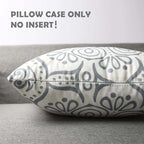 Coliuso Decorative Throw Pillow Covers 18x18 Set of 4, Grey and White Modern Simple Square Pillow Case Cushion Cover for Sofa Couch Farmhouse Outdoor Living Room (Gray and White, 18" x18")