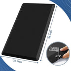KitchenClouds Kitchen Mat Cushioned Anti Fatigue Rug 22"x36" Water Resistant, Non Slip, Standing and Comfort Desk/Floor Mats for House Sink Office (Black,0.8inch)