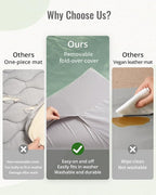 Blissful Diary Ultra Soft Baby Play Mat, 71x59 Extra Large Floor Mat with Removable & Washable Slip-On Cover for Babies and Toddlers, Sage Green