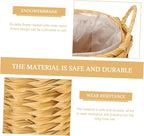 TOYANDONA Woven Basket with Liner Flower Pots Outdoor Basket for Plant Seagrass Pot for Plants Indoor Rattan Decorations Small Wicker Planter Indoor Tabletop Decor Planter Decor Khaki Iron