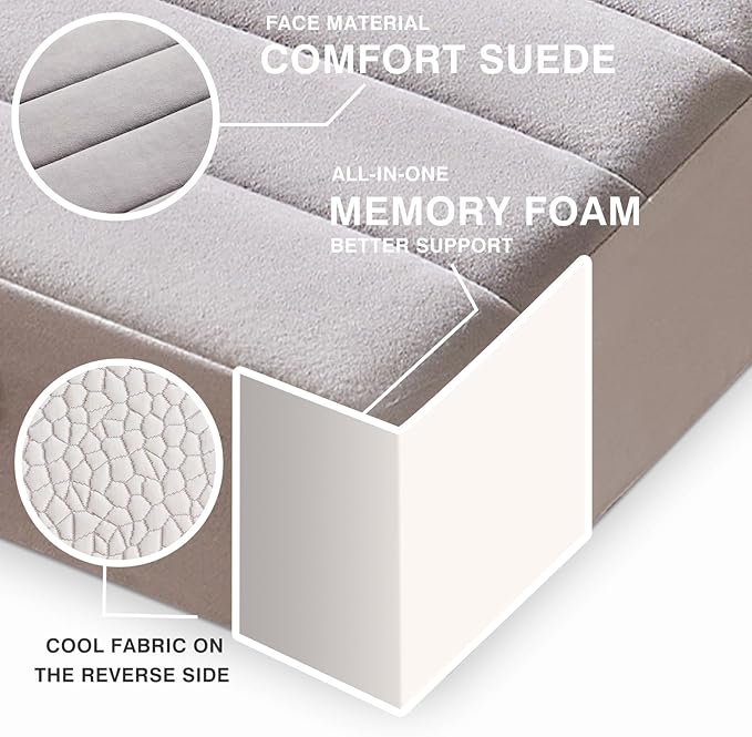 22 inch Floor Pillow for Adults and Kids - Meditation Cushions and Yoga Cushion for Floor Sitting - Ideal for Living Room and Outdoor Use - Machine Washable (1, Light Gray)