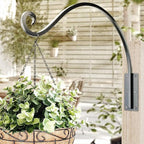 Qiang Ni Heavy-Duty Plant Hanger Outdoor: 100 lbs Hanging Plant Hook for Outside Basket - 22-Inch Wall Mount Plant Bracket for Bird Feeder