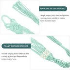ABOOFAN Hanging Flower Pot Macrame Wall Pot for Plants Indoor Plant Hangers Indoor Macrame Woven Hanger Stands Stand Net Decor Hanging Basket Wooden Bohemia