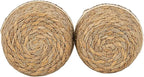 Foreside Home and Garden Set of 2 Embroidered Rim Baskets Natural Seagrass & Jute by Foreside Home & Garden