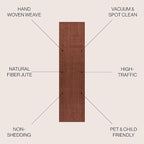 JONATHAN Y Pata Hand Woven Chunky Jute Terracotta Runner Rug, 2x8, Bohemian, Rustic, Cottage, Easy-Cleaning for Living Room, Bedroom, Kitchen, Non-Shedding (NRF102F-28)