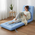 Long Floor Cushion Large Floor Cushion with Brushed Cotton 74.8 x 27.5 x 3.15 in Jumbo Lounger Pillow for Outdoor Indoor Bay Window Meditation Yoga Reading Sleeping(1 Pc,Light Blue)