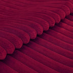 Simmore Decorative Throw Pillow Covers 20x20 Set of 2, Soft Natural Plush Flannel Double-Sided Fluffy Couch Pillow Covers for Sofa Living Room, Burgundy