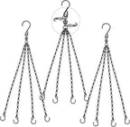Heybe Swivel Hanging Basket Chains 23 Inches 4 Leads Hanging Chains Flower Pot Hanger Replacement Plant Hangers for Planters and Lanterns, Pack of 3 (4 Legs-Swivel)