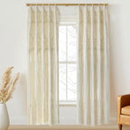 IOWER Macrame Curtains Windows 2 Panels 50" Wx75 L Macrame Closet Doorway Boho Curtains Long Macrame Decor Wedding Backdrop