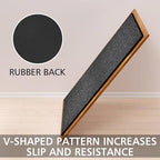 Kitchen Mat Set of 2 PCS, Cushioned Non Slip Rugs for Kitchen Floor, Absorbent Runner Comfort Standing Mats Washable for Kitchen, Office, Home (Black-Velvet, 17.3"x47"+17.3"x30")