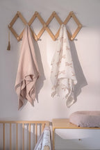 Little Jump 2-Pack Cotton Muslin Swaddle Blankets for Baby Boys Girls - Boho Baby Blanket for Boys & Girls- Large 47 x 47 inches Receiving Blanket Neutral (Bunny)