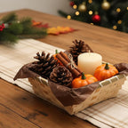 TOPZEA 10 Pack Natural Bamboo Gift Baskets, 7.5" Square Woven Fruit Basket Small Wicker Bread & Chip Basket, Handmade Food Storage Baskets for Kitchen, Restaurant, Party Buffet Serving, Christmas Gift