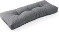 SUNROX LokGrip Non Slip Tufted Memory Foam Bench Cushion, FadeShield Water Resistant Durable Thicken Outdoor/Indoor Bench Seat Pads 48x16x4 inch, Heather Charcoal