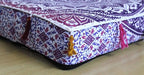 ICC Large Square Cotton Mandala Cushion Cover Hippie Ottoman Pouf Cover Daybed Floor Pillow Cover with Heavy Duty Zipper Seating Ottoman Poufs Dog-Pets Bed (Pink Ombre, 18" Square)