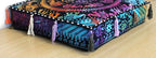 ICC Large Square Cotton Mandala Cushion Cover Hippie Ottoman Pouf Cover Daybed Floor Pillow Cover with Heavy Duty Zipper Seating Ottoman Poufs Dog-Pets Bed (Multi UP Elephant, 18" Square)