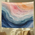 STHTTSW Mental Health Classroom Tapestry, Inhale Exhale Tapestries Wall Blanket, Motivational Wall Hanging Decor for Home Classroom School Counselor Therapy Office, 50x60 Inch