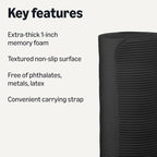 Amazon Basics Extra Thick Exercise Yoga Mat with Carrying Strap