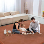 Baby Play Mat for Floor Nursery Muscle Mat Area Playroom Rug 39"x59" Memory Foam 1.3" Thick Crawling Mat for Babies,Toddlers, Infants,Kids (Brick Red)
