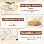 LASZOLA 4 Tier White Plant Stand Indoor for Large Tall Heavy Duty Flower Planter, Metal Vertical Multi Level Rack for Narrow Floor Corner, Sturdy Round Holder Organizer, Modern, Mid Century, Farmhouse