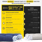 SUNROX LokGrip Non Slip Tufted Memory Foam Bench Cushion, FadeShield Water Resistant Durable Thicken Outdoor/Indoor Bench Seat Pads 30x14x4 inch, Navy