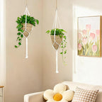 Macrame Plant Hanger - 5 PCS Hanging Planters for Indoor Plants Outdoor Decorative Flower Pot Holder Wall Decor Living Room Boho Home Decor Set of 5 35"/41"/55" 3 Size Pots Not Included