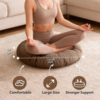 Tiita Outdoor Cushions Square Floor Pillow Thicken Tufted Seat Pad Large Floor Cushion for Yoga Meditation Living Room