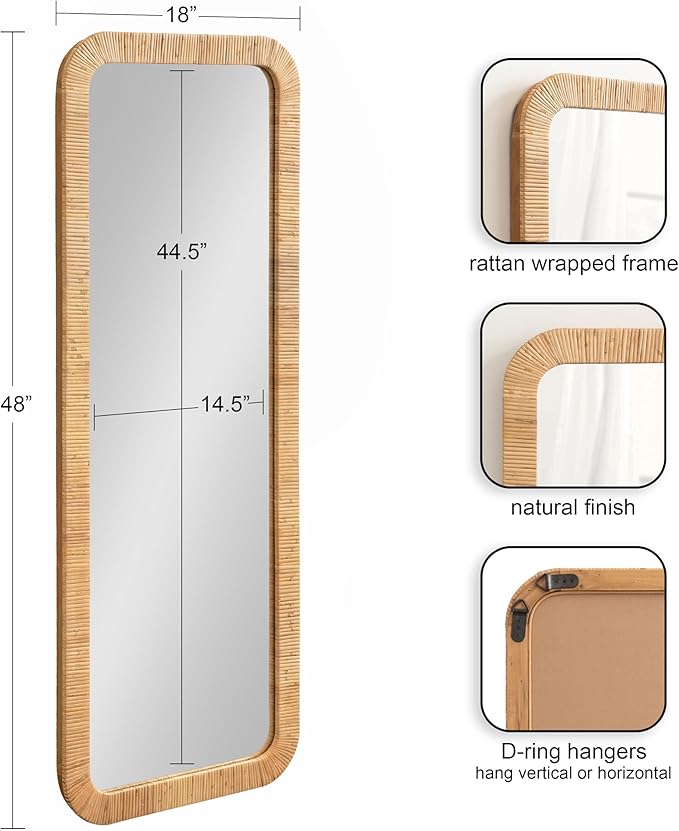 Kate and Laurel Rahfy Rectangle Framed Wall Mirror