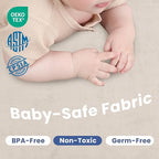 Baby Play Mat for Floor,1.3" Thick Elasti Foam Tummy Time Mat,79"×158“ Extra Large Soft Coral Velvet Nursery Rug,Non Slip Safe for Crawling,Toddlers,Infants,kids,Tatami Style for Living Room,Classroom,Playroom(Beige)