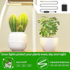 Plant Stand Shelf Rack Indoor with 6 Built in Grow Light, 7 Tiered 65" Tall White Large Lighted Half Moon Curved Plant Stand for Indoor Growing, 2 Pack Arch Sturdy High Herb Flower Shelving