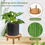 ARTORA Mid Century Modern Plant Stand, Wood Indoor Plant Holder Succulents Plant Pot Raiser Decorative Corner Planter Stand for Small to Medium Plants (Natural 2PCS)