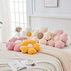 Flower Throw Pillow, Cute Flower Shaped Pillow Decorative Throw Pillow for Bed Couch, Soft Daisy Pillows Floor Seating Cushion Cushions (19.6 Inch Pink)