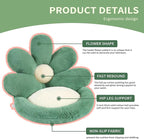 Ditucu Flower Shape Chair Cushion Comfy Kawaii Seat Cushions 19 inch Cute Stuff Pad Lazy Sofa Office Floor Pillow for Gaming Chairs Room Decor Green