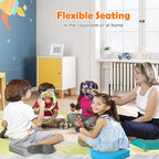 Costzon 6-Piece 15 inch Kids Floor Cushion, 2" Thick Waterproof Daycare Preschool Hexagon Foam Cushion with Handle for Toddlers, Soft Flexible Seating for Classroom, Home, Kindergarten or Nursery