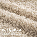 Foindtower 2 Pieces Faux Fur Throw Pillow Cover Decorative Sherpa Pillow Fuzzy Accent Pillowcases Soft Sheepskin Fleece Cushion Case for Bed Couch Living Room 26x26 Inch Oatmeal