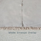 YINFUNG Quilted Pillow Shams Natural Beige Linen Queen Set of 2 Muslin Cotton Farmhouse Oatmeal Tassel Fringe Pillowcases Matelasse Boho Decorative Textured Gauze 20×30 Light Brown