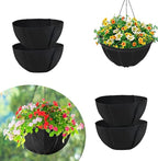 hehimhis 4Pcs 16 Inch Round Non-Woven Planter Basket Liner, Hanging Basket Fabric Liners Coco Fiber Liner Replacement for Hanging Flower Pot (4, 16inch)