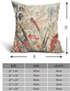 Kawani Summer Dragonfly Pillow Covers 22X22 Inch Red Floral Flower Botanical Nature Decorative Pillow Cases Set of 2 Vintage Farmhouse Throw Pillows for Cushion Sofa Couch Outdoor