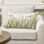 AVOIN colorlife Wildflowers Fall Throw Pillow Cover, 12 x 20 Inch Flower Cushion Case Decoration for Sofa Couch