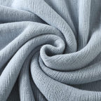 Homiest Decorative Knitted Throw Blanket with Fringe, Lightweight Acrylic Knit Blanket, Soft & Cozy Tassel Blanket for Couch Sofa Bed (Mist Blue, 60 x 80 Inch)