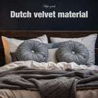 2 Pcs Round Throw Pillows 15 Inch Decorative Velvet Pleated Pumpkin Pillows Boho Floor Pillow with Center Button for Living Room Couch Chair Bed Sofa Home Decoration (Gray)