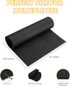 12x122 Inch Black Felt Planter Liner Roll, Non-Woven Hanging Basket Liners Coco Coir Alternative Breathable Outdoor Planter Liner Window Box Liners for Metal Basket Flower Pot Raised Garden Bed