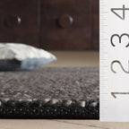 SAFAVIEH Area Rug 8x10 - Natura Collection - Large - Black & Grey, Handmade Wool Blend, Textured Design, Ideal for Living Room, Bedroom, Dining Space (NAT425Z)